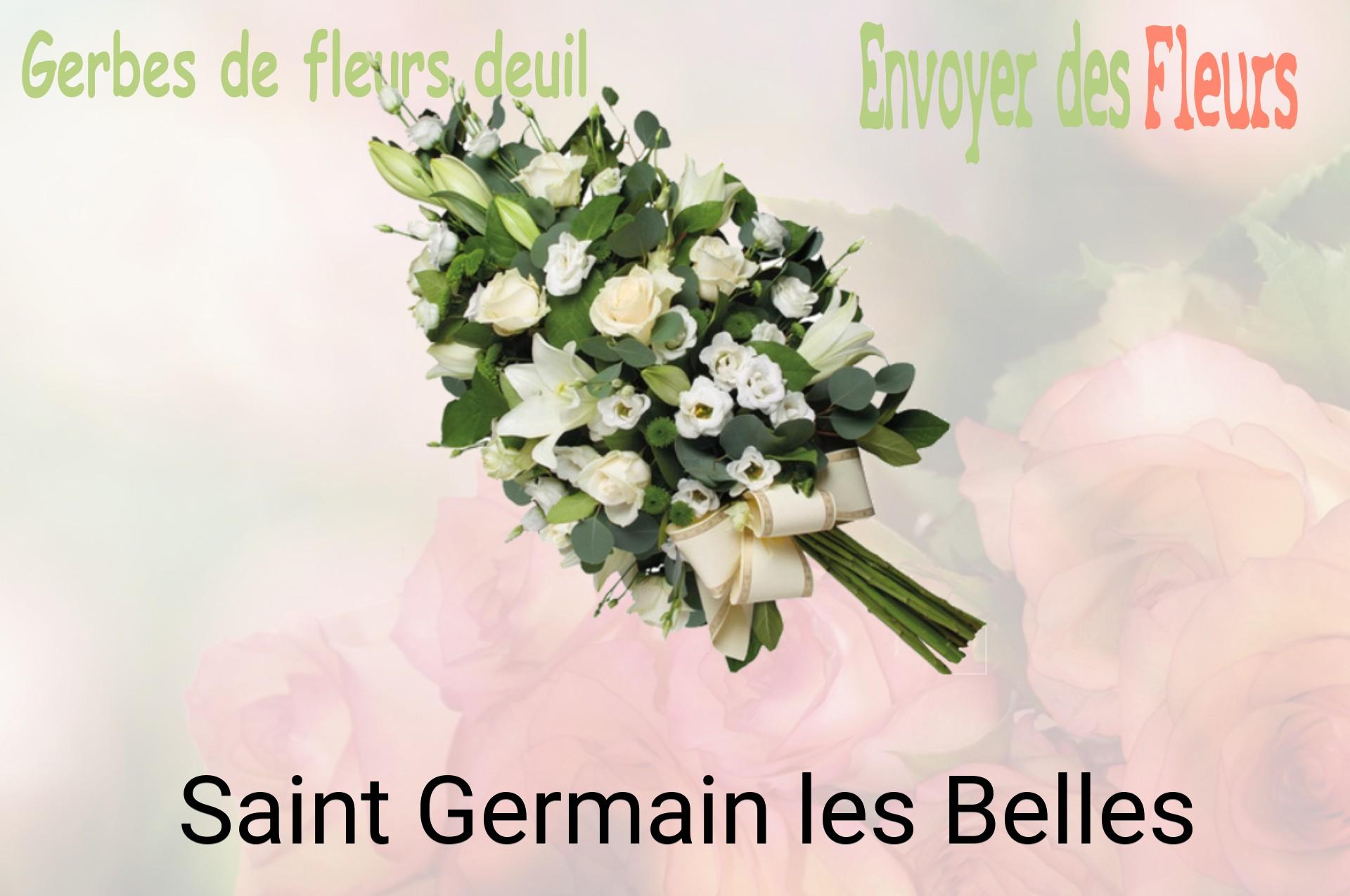 Gerbe de fleurs de deuil livrée à Saint-Germain-les-Belles